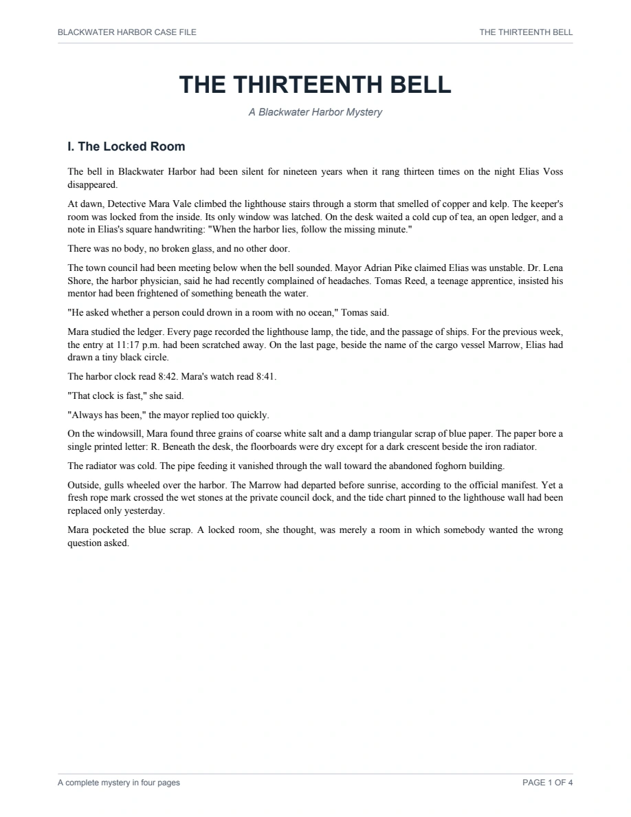 The Thirteenth Bell preview